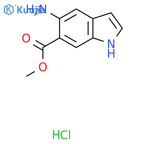 methyl 5-amino-1H-indole-6-carboxylate hydrochloride structure