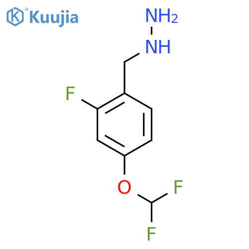 {4-(difluoromethoxy)-2-fluorophenylmethyl}hydrazine structure