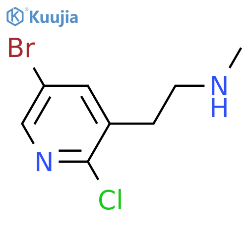 2-(5-bromo-2-chloropyridin-3-yl)ethyl(methyl)amine structure