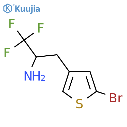 3-(5-bromothiophen-3-yl)-1,1,1-trifluoropropan-2-amine structure