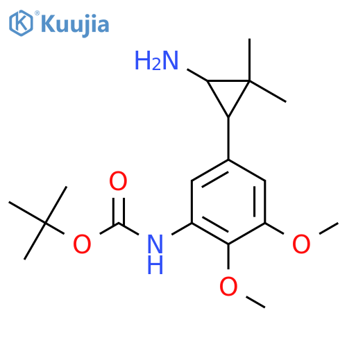 tert-butyl N-5-(3-amino-2,2-dimethylcyclopropyl)-2,3-dimethoxyphenylcarbamate structure