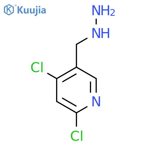 2,4-dichloro-5-(hydrazinylmethyl)pyridine structure