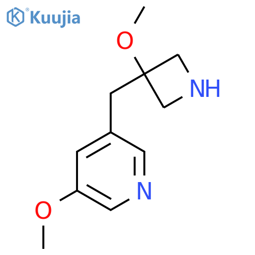 3-methoxy-5-(3-methoxyazetidin-3-yl)methylpyridine structure