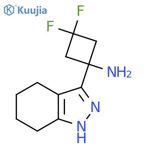 3,3-difluoro-1-(4,5,6,7-tetrahydro-1H-indazol-3-yl)cyclobutan-1-amine structure