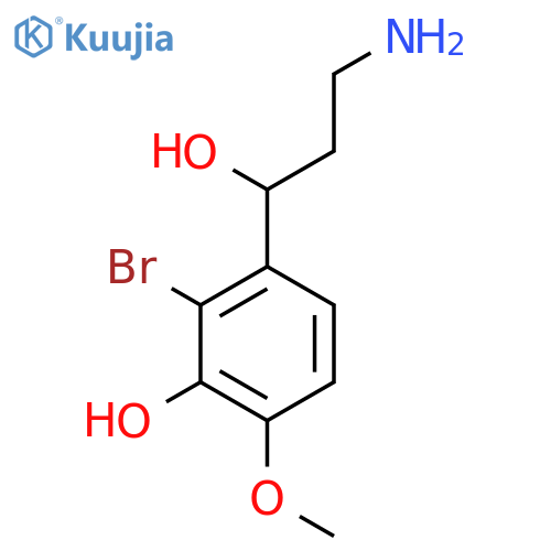 3-(3-Amino-1-hydroxypropyl)-2-bromo-6-methoxyphenol structure