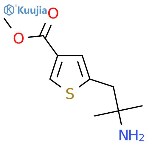 methyl 5-(2-amino-2-methylpropyl)thiophene-3-carboxylate structure