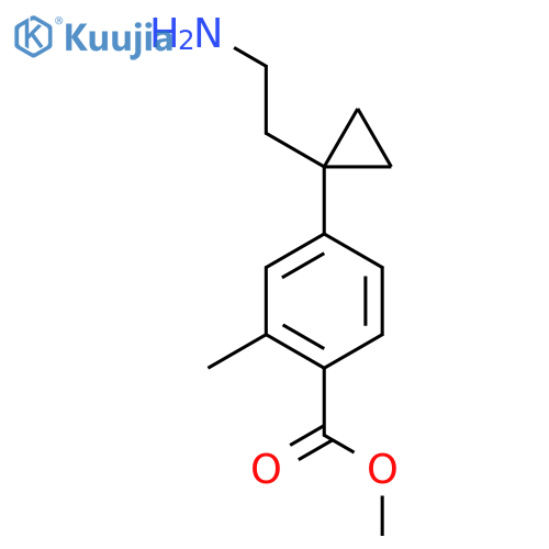 methyl 4-1-(2-aminoethyl)cyclopropyl-2-methylbenzoate structure