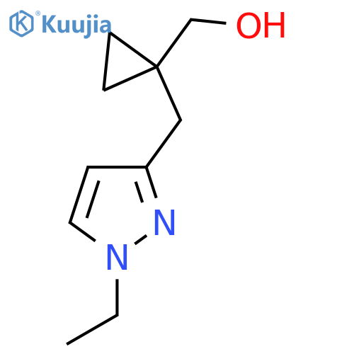 {1-(1-ethyl-1H-pyrazol-3-yl)methylcyclopropyl}methanol structure
