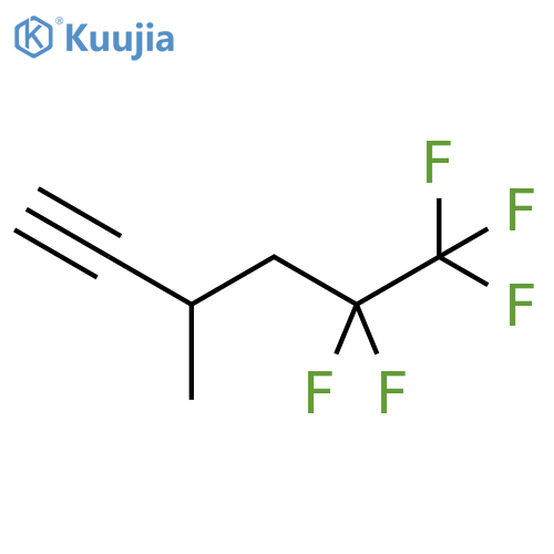 5,5,6,6,6-pentafluoro-3-methylhex-1-yne structure