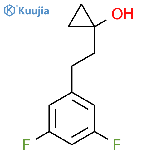 1-2-(3,5-difluorophenyl)ethylcyclopropan-1-ol structure