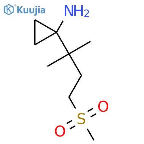 1-(4-methanesulfonyl-2-methylbutan-2-yl)cyclopropan-1-amine structure