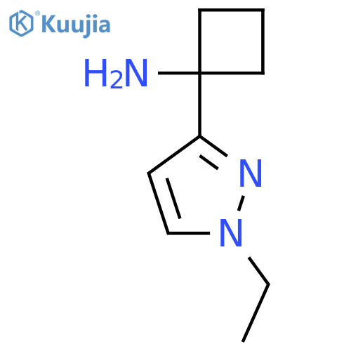 1-(1-ethyl-1H-pyrazol-3-yl)cyclobutan-1-amine structure