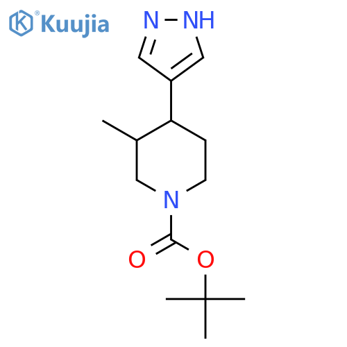 tert-butyl 3-methyl-4-(1H-pyrazol-4-yl)piperidine-1-carboxylate structure