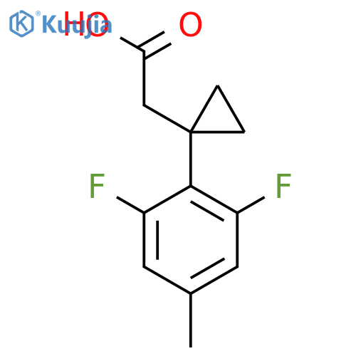 2-1-(2,6-difluoro-4-methylphenyl)cyclopropylacetic acid structure
