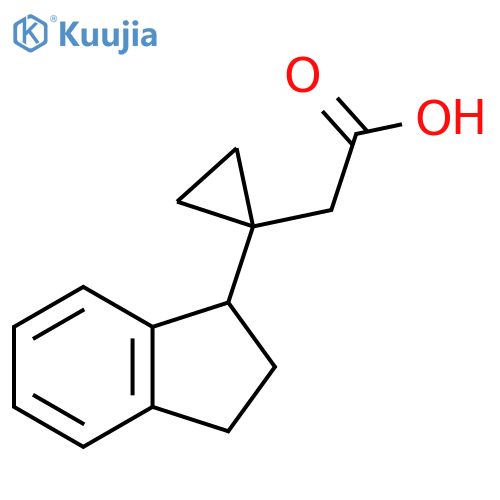2-1-(2,3-dihydro-1H-inden-1-yl)cyclopropylacetic acid structure