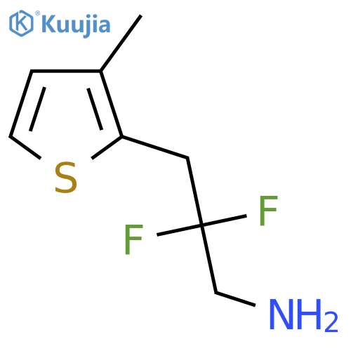 2,2-difluoro-3-(3-methylthiophen-2-yl)propan-1-amine structure