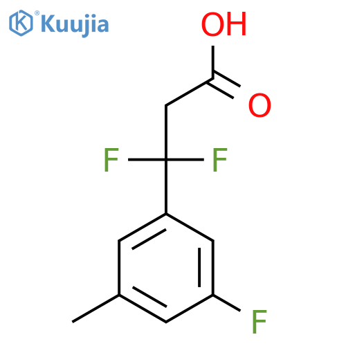 3,3-difluoro-3-(3-fluoro-5-methylphenyl)propanoic acid structure