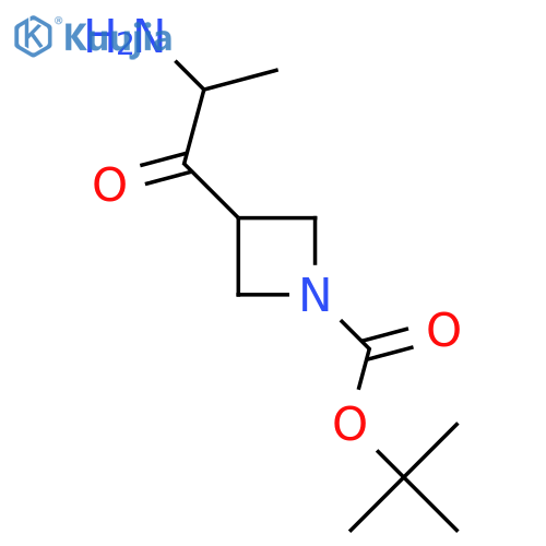 tert-butyl 3-(2-aminopropanoyl)azetidine-1-carboxylate structure