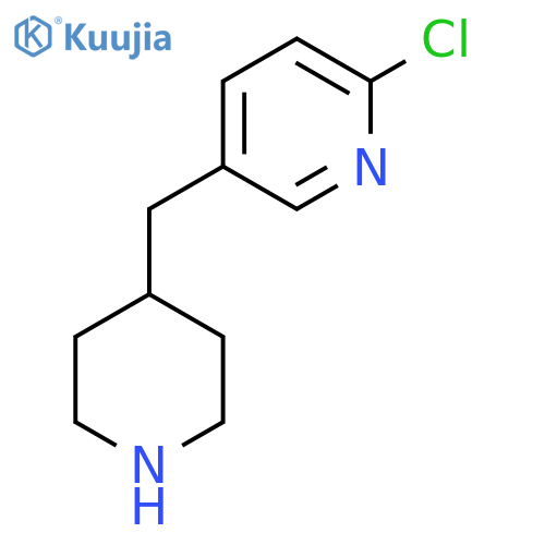 2-Chloro-5-[(piperidin-4-yl)methyl]pyridine structure