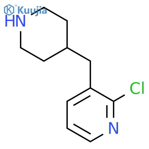 2-Chloro-3-[(piperidin-4-yl)methyl]pyridine structure