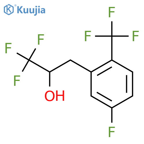 1,1,1-trifluoro-3-5-fluoro-2-(trifluoromethyl)phenylpropan-2-ol structure