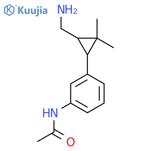 N-{3-3-(aminomethyl)-2,2-dimethylcyclopropylphenyl}acetamide structure
