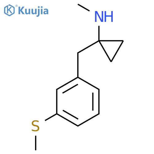 N-methyl-1-{3-(methylsulfanyl)phenylmethyl}cyclopropan-1-amine structure