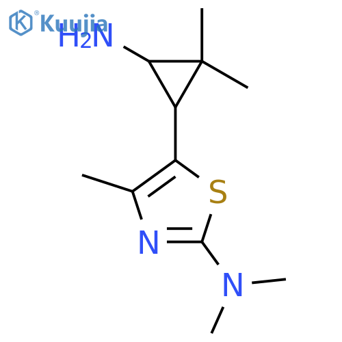5-(3-amino-2,2-dimethylcyclopropyl)-N,N,4-trimethyl-1,3-thiazol-2-amine structure