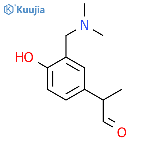 2-{3-(dimethylamino)methyl-4-hydroxyphenyl}propanal structure