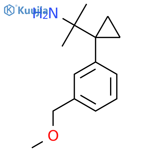 2-{1-3-(methoxymethyl)phenylcyclopropyl}propan-2-amine structure