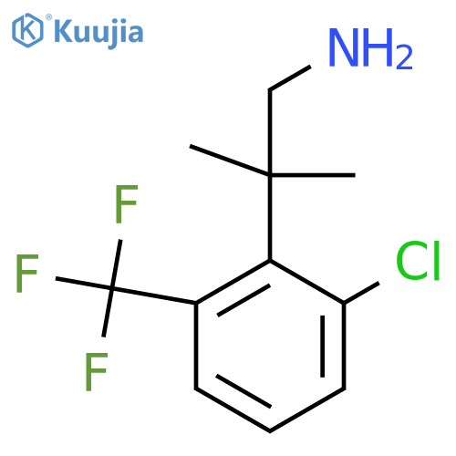 2-2-chloro-6-(trifluoromethyl)phenyl-2-methylpropan-1-amine structure