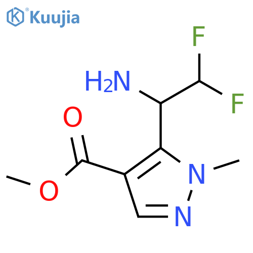 methyl 5-(1-amino-2,2-difluoroethyl)-1-methyl-1H-pyrazole-4-carboxylate structure