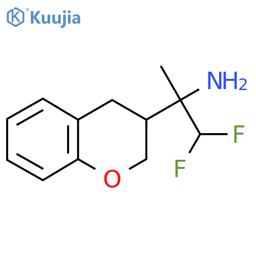 2-(3,4-dihydro-2H-1-benzopyran-3-yl)-1,1-difluoropropan-2-amine structure
