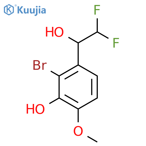 2-bromo-3-(2,2-difluoro-1-hydroxyethyl)-6-methoxyphenol structure