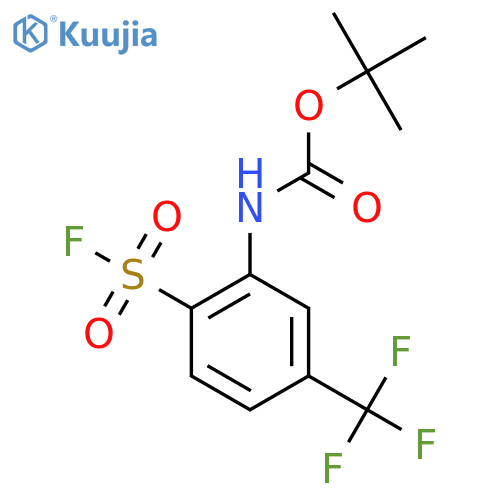 tert-butyl N-2-(fluorosulfonyl)-5-(trifluoromethyl)phenylcarbamate structure