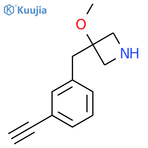 3-(3-ethynylphenyl)methyl-3-methoxyazetidine structure