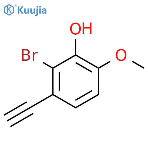 2-bromo-3-ethynyl-6-methoxyphenol structure