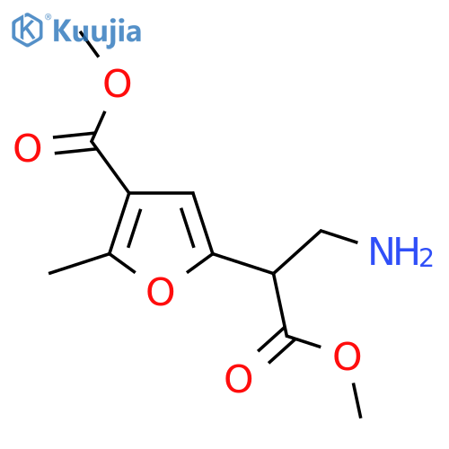 methyl 5-(3-amino-1-methoxy-1-oxopropan-2-yl)-2-methylfuran-3-carboxylate structure