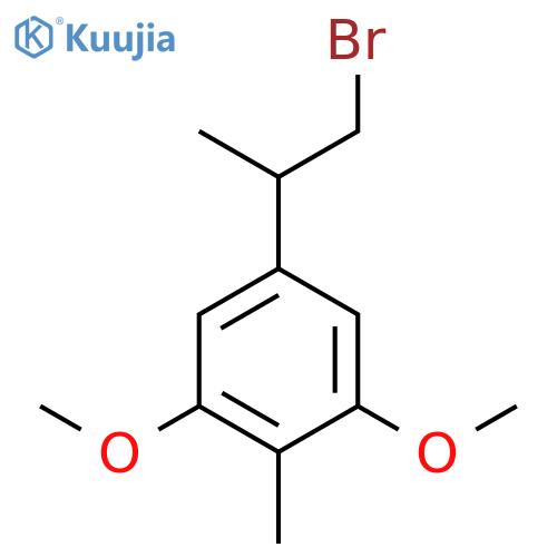 5-(1-bromopropan-2-yl)-1,3-dimethoxy-2-methylbenzene structure