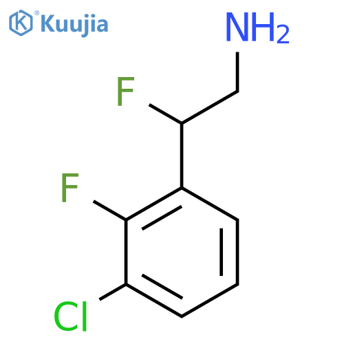 2-(3-chloro-2-fluorophenyl)-2-fluoroethan-1-amine structure