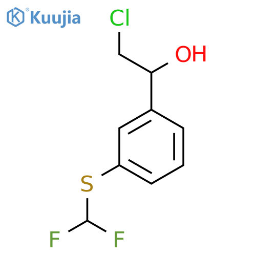 2-chloro-1-{3-(difluoromethyl)sulfanylphenyl}ethan-1-ol structure