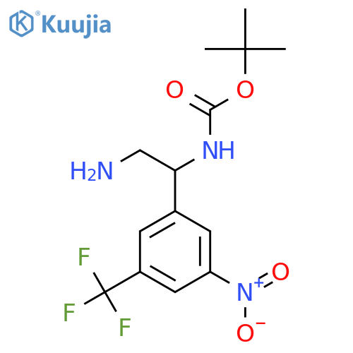 tert-butyl N-{2-amino-1-3-nitro-5-(trifluoromethyl)phenylethyl}carbamate structure