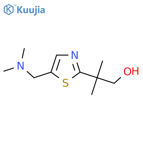 2-{5-(dimethylamino)methyl-1,3-thiazol-2-yl}-2-methylpropan-1-ol structure