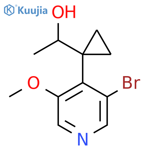 1-1-(3-bromo-5-methoxypyridin-4-yl)cyclopropylethan-1-ol structure