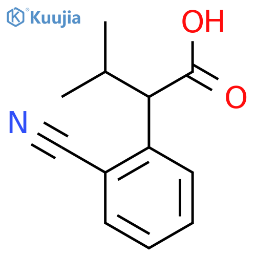 2-(2-cyanophenyl)-3-methylbutanoic acid structure