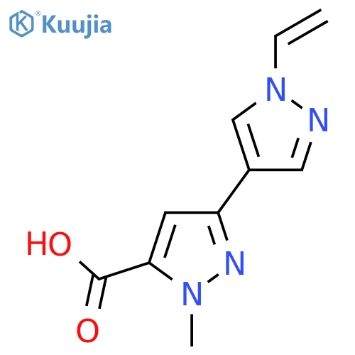 3-(1-ethenyl-1H-pyrazol-4-yl)-1-methyl-1H-pyrazole-5-carboxylic acid structure