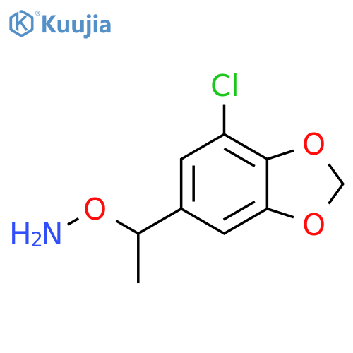 O-1-(7-chloro-1,3-dioxaindan-5-yl)ethylhydroxylamine structure