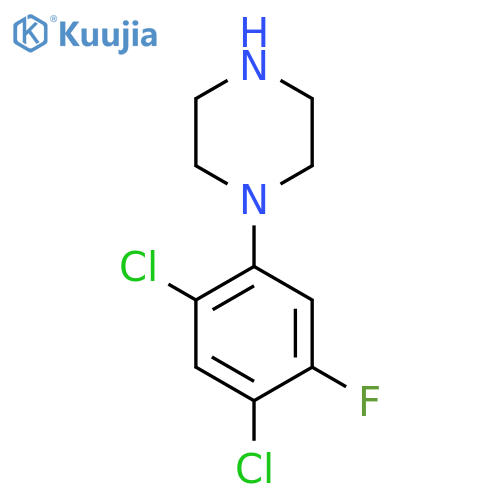 1-(2,4-dichloro-5-fluorophenyl)piperazine structure