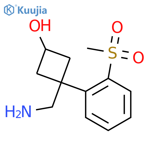 3-(aminomethyl)-3-(2-methanesulfonylphenyl)cyclobutan-1-ol structure