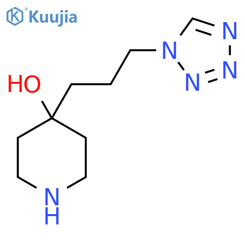 4-3-(1H-1,2,3,4-tetrazol-1-yl)propylpiperidin-4-ol structure